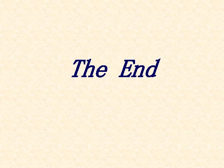 The End 