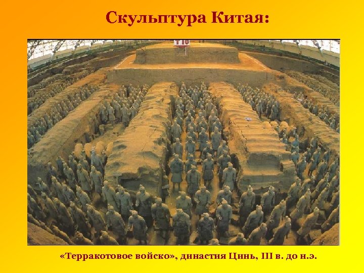 Скульптура Китая: «Терракотовое войско» , династия Цинь, III в. до н. э. 