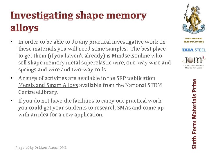  • In order to be able to do any practical investigative work on