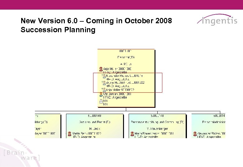 New Version 6. 0 – Coming in October 2008 Succession Planning 
