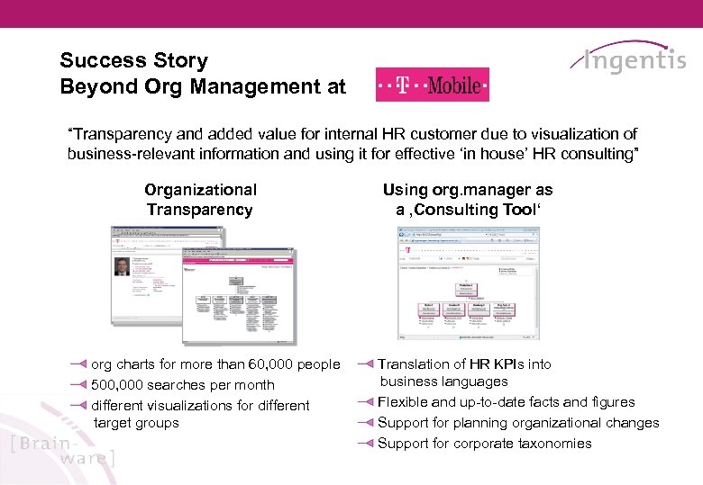 Success Story Beyond Org Management at “Transparency and added value for internal HR customer