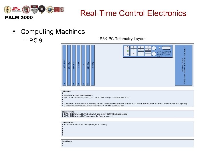 PALM-3000 Real-Time Control Electronics • Computing Machines – PC 9 