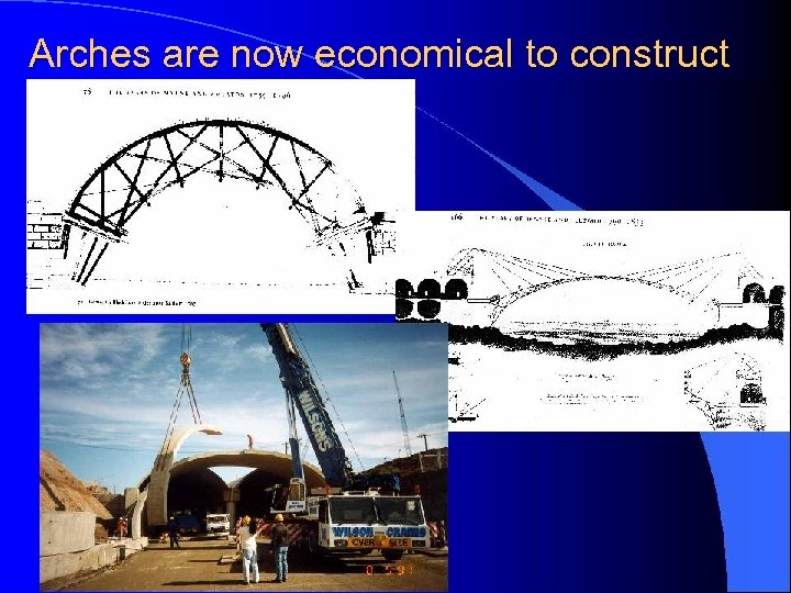 Arches are now economical to construct 