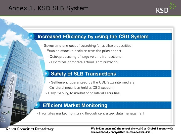 Annex 1. KSD SLB System Increased Efficiency by using the CSD System - Saves