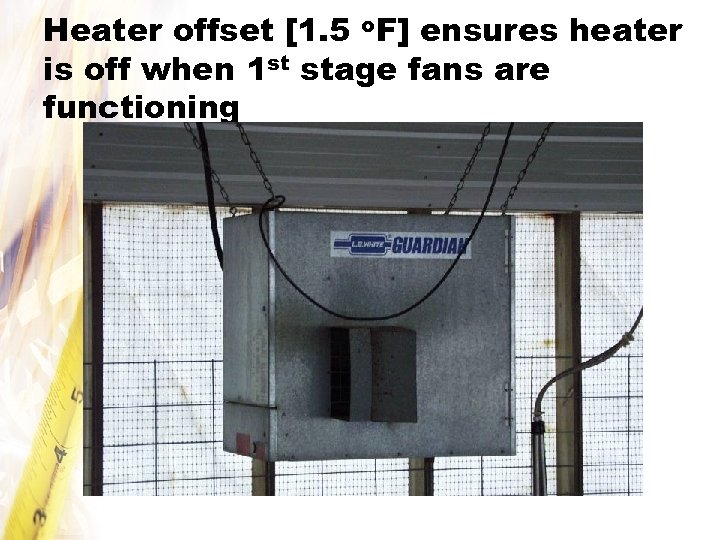 Heater offset [1. 5 o. F] ensures heater is off when 1 st stage