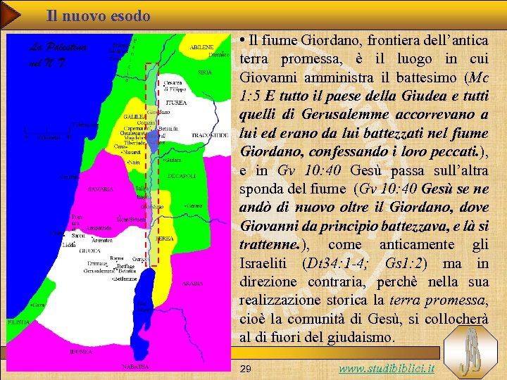 Il nuovo esodo • Il fiume Giordano, frontiera dell’antica terra promessa, è il luogo