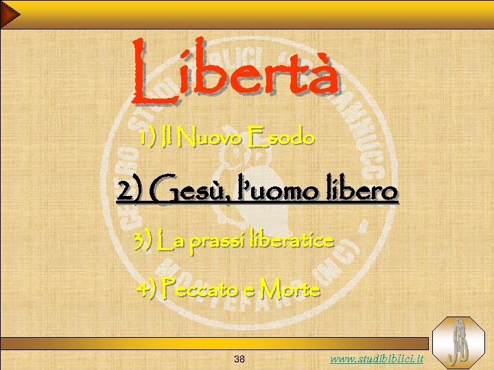 Libertà 1) Il Nuovo Esodo 2) Gesù, l’uomo libero 3) La prassi liberatice 4)