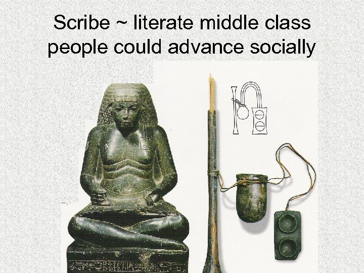 Scribe ~ literate middle class people could advance socially 