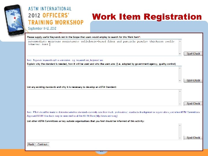 Work Item Registration 