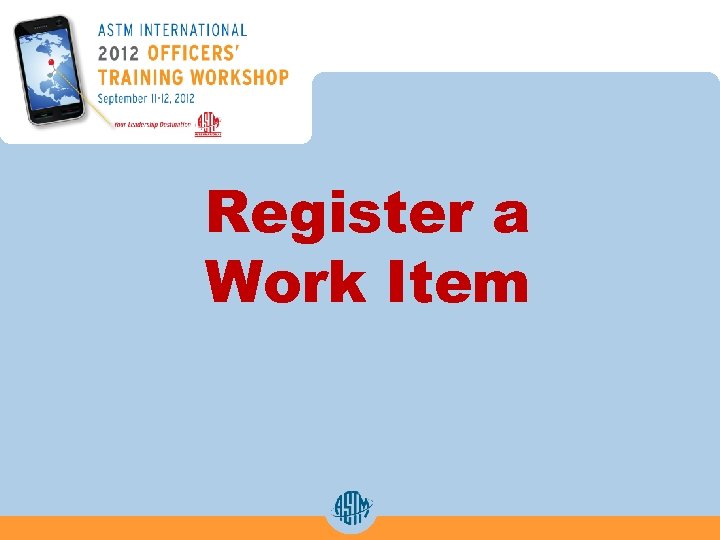 Register a Work Item 