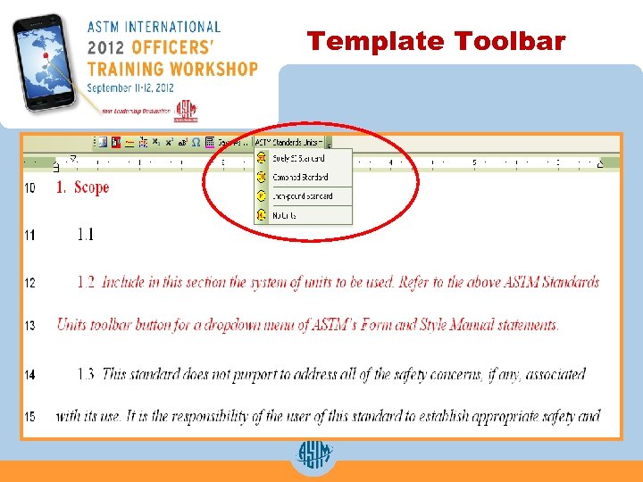 Template Toolbar 