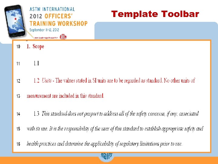 Template Toolbar 