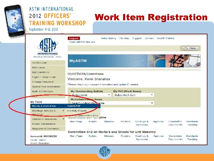 Work Item Registration 
