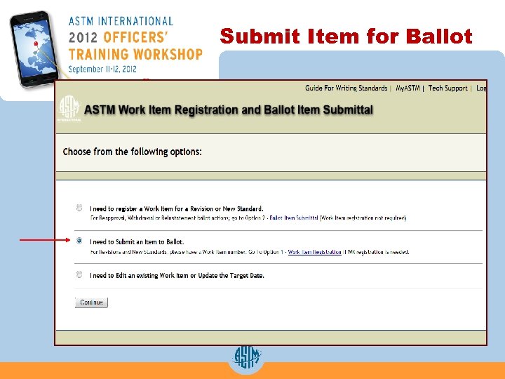 Submit Item for Ballot 