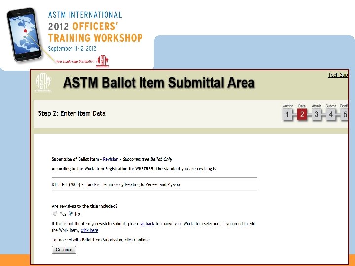 Submit Item for Ballot 