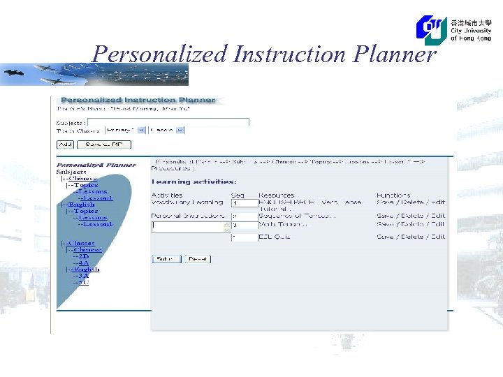 Personalized Instruction Planner 