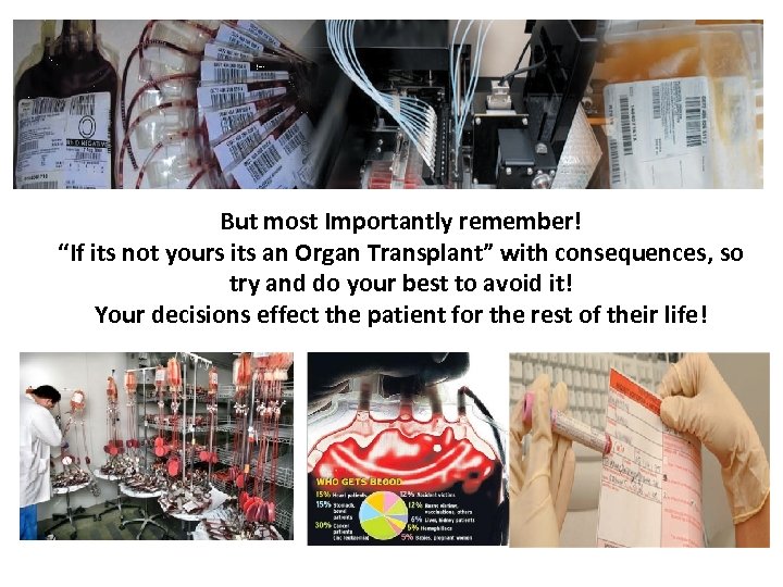 But most Importantly remember! “If its not yours its an Organ Transplant” with consequences,