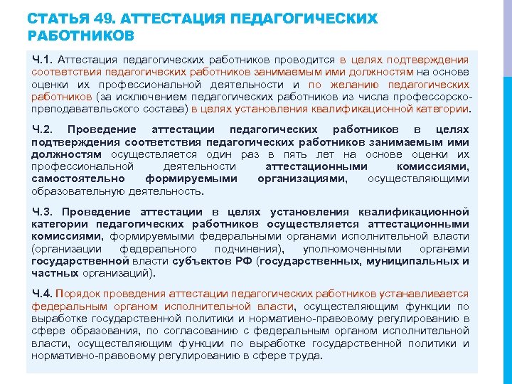 Порядок проведения педагогической аттестации