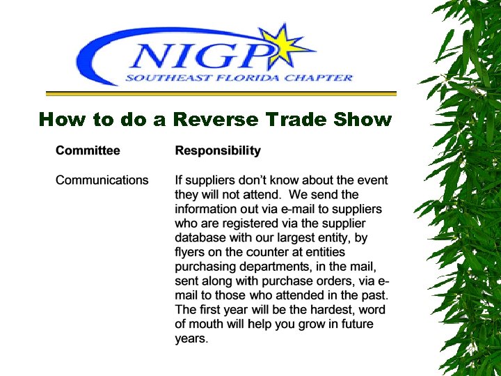 How to do a Reverse Trade Show 