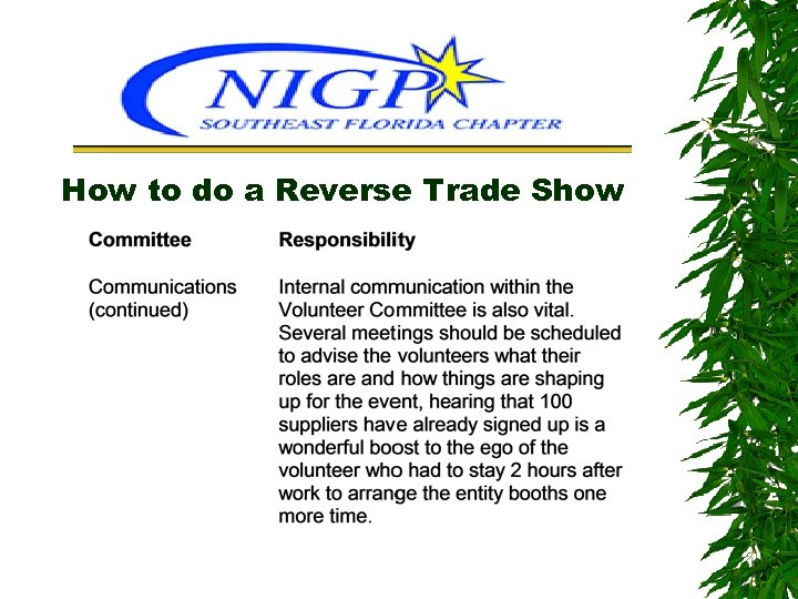 How to do a Reverse Trade Show 