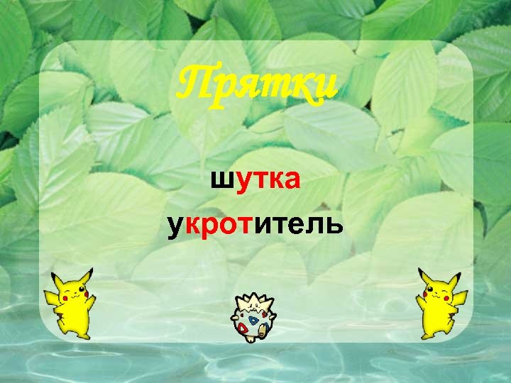 Прятки шутка укротитель 