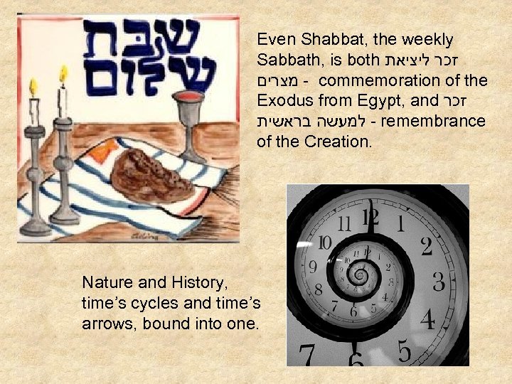 Even Shabbat, the weekly Sabbath, is both זכר ליציאת - מצרים commemoration of the