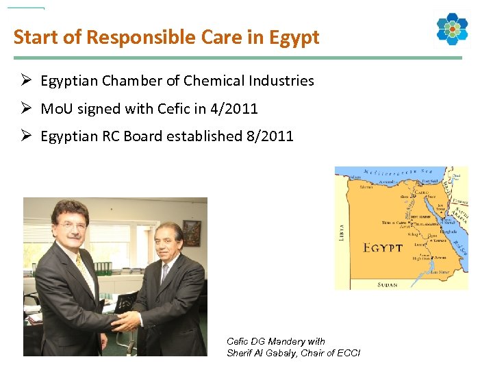 Start of Responsible Care in Egypt Ø Egyptian Chamber of Chemical Industries Ø Mo.