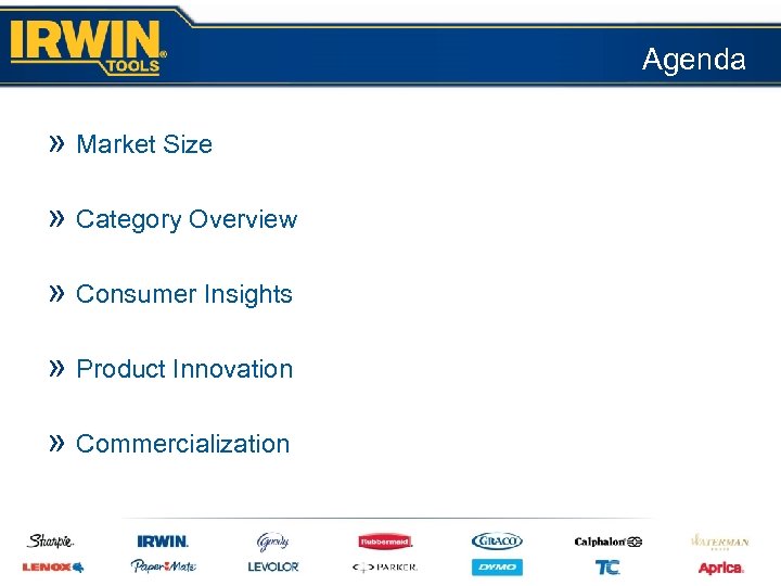 Agenda » Market Size » Category Overview » Consumer Insights » Product Innovation »