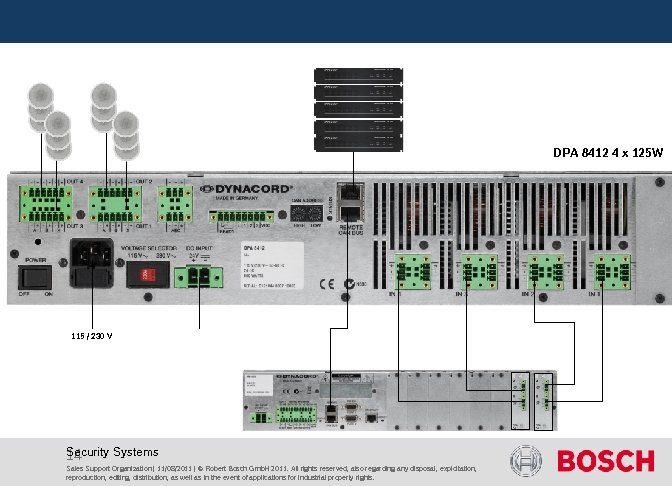  DPA 8412 4 x 125 W 115 / 230 V Security Systems 14