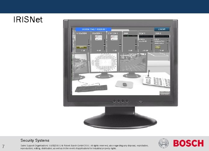  IRISNet Security Systems 7 Sales Support Organization | 11/08/2011 | © Robert Bosch