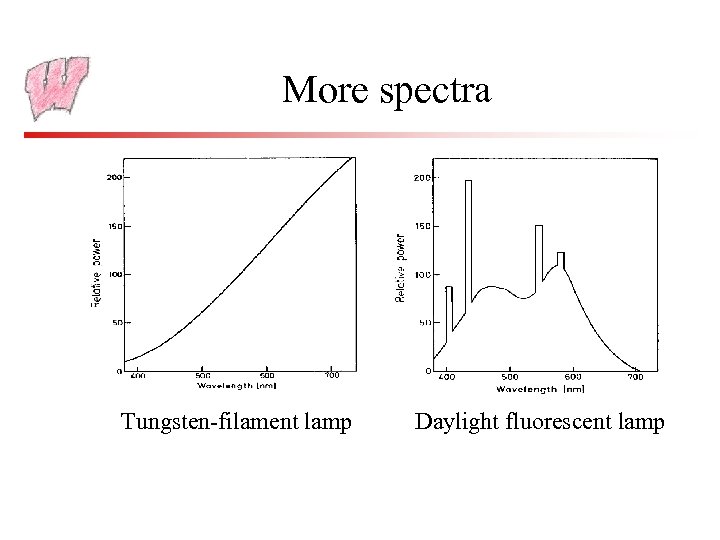 More spectra Tungsten-filament lamp Daylight fluorescent lamp 