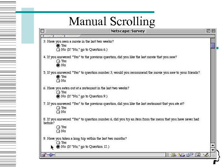 Manual Scrolling 