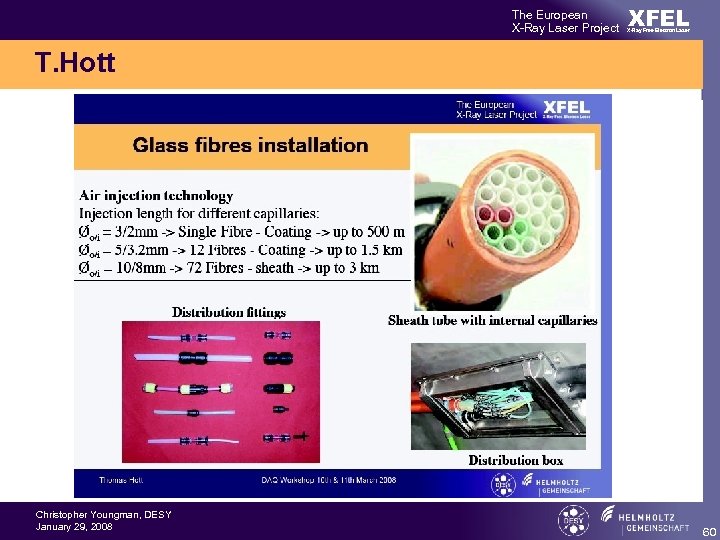 The European X-Ray Laser Project XFEL X-Ray Free-Electron Laser T. Hott Christopher Youngman, DESY