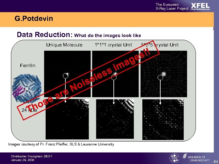 The European X-Ray Laser Project XFEL X-Ray Free-Electron Laser G. Potdevin Data Reduction: What