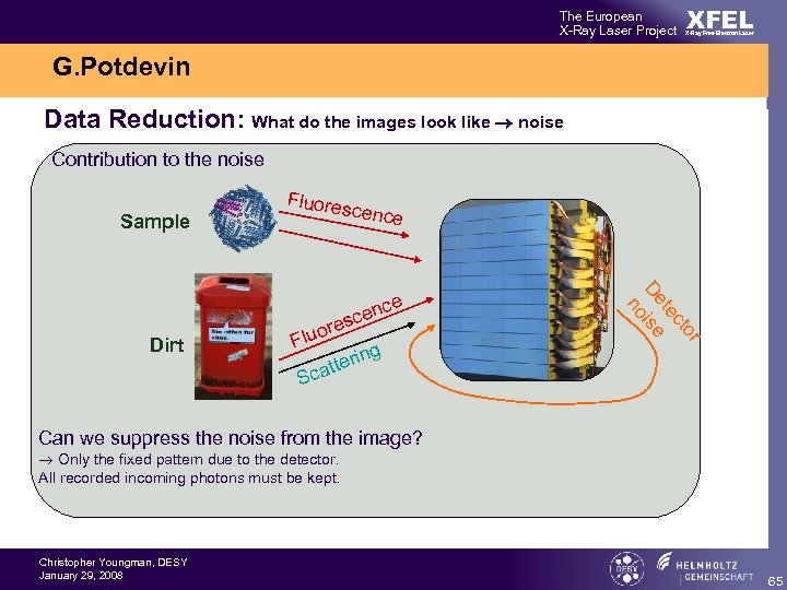 The European X-Ray Laser Project XFEL X-Ray Free-Electron Laser G. Potdevin Data Reduction: What