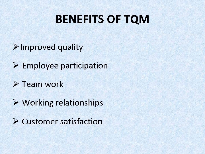 GE 6757 -TOTAL QUALITY MANAGEMENT OBJECTIVES