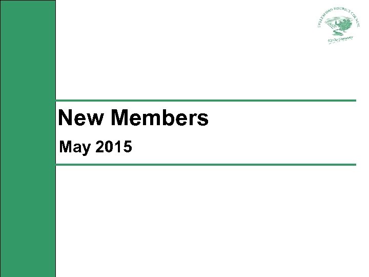 New Members May 2015 
