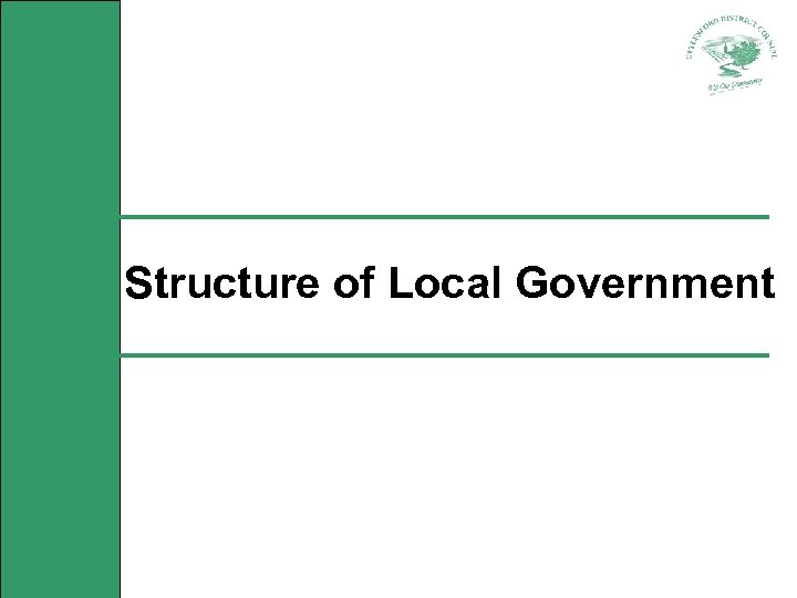 Structure of Local Government 