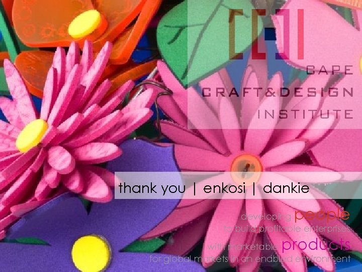 thank you | enkosi | dankie best practice Institute people developing to build profitable