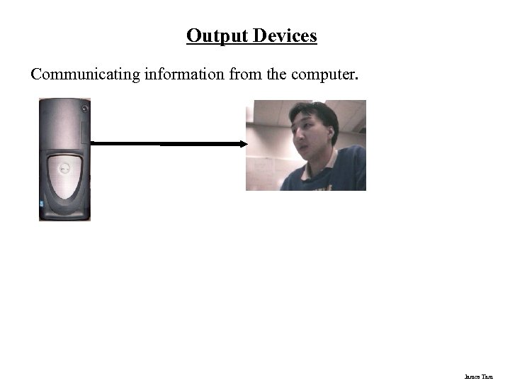 Output Devices Communicating information from the computer. James Tam 