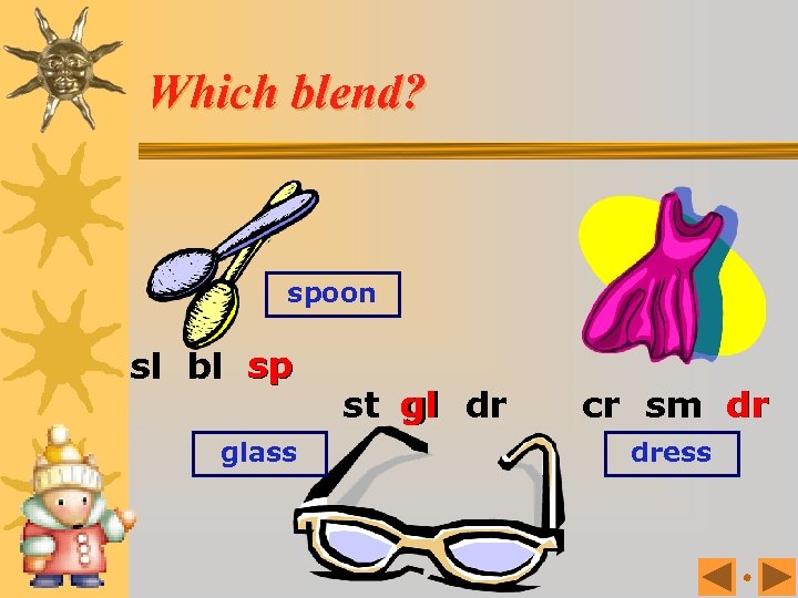 Which blend? spoon sl bl sp glass st gl dr cr sm dr dress