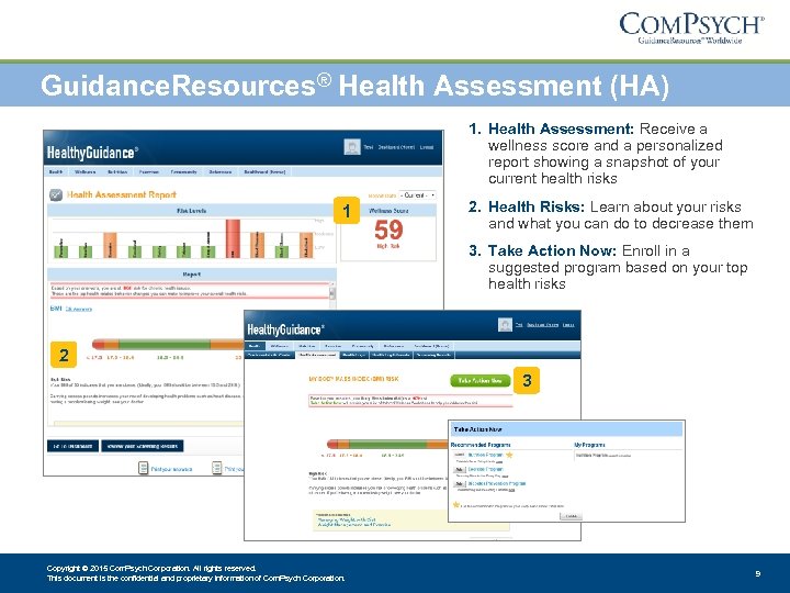 Guidance. Resources® Health Assessment (HA) 1. Health Assessment: Receive a wellness score and a
