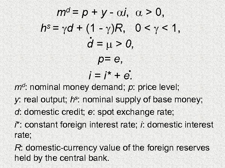 md = p + y - i, > 0, hs = d + (1