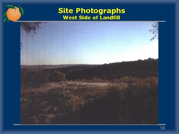 Site Photographs West Side of Landfill 16 