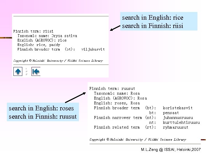 search in English: rice search in Finnish: riisi search in English: roses search in
