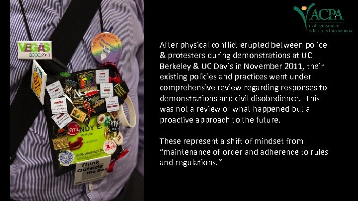 After physical conflict erupted between police & protesters during demonstrations at UC Berkeley &