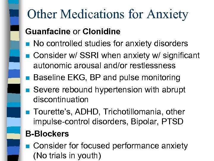 Anxiety Disorders in Children and Adolescents Sucheta Connolly