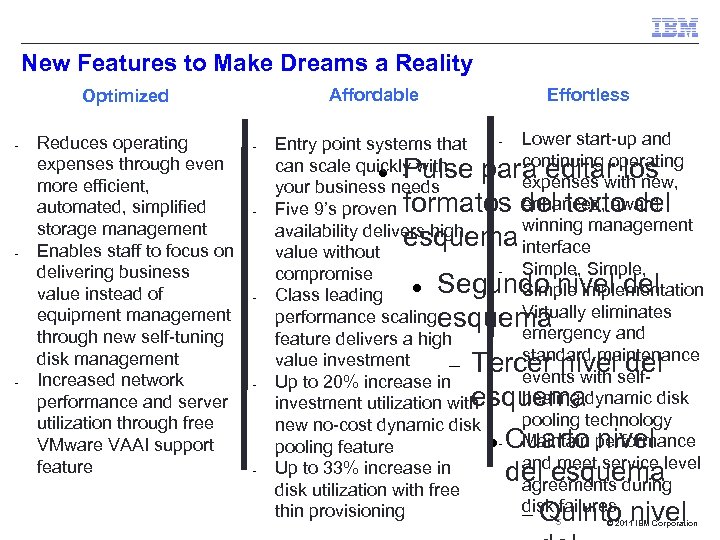 New Features to Make Dreams a Reality Affordable Optimized - - - Reduces operating