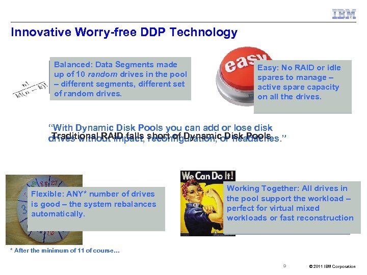 Innovative Worry-free DDP Technology Traditional RAID Technology Balanced: Data Segments made Traditional RAID sets