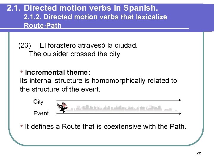 2. 1. Directed motion verbs in Spanish. 2. 1. 2. Directed motion verbs that